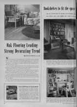 Better Homes & Gardens October 1951 Magazine Article: Oak Flooring Leading Strong Decorating Trend