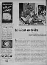 Better Homes & Gardens October 1951 Magazine Article: We read out loud to relax