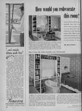 Better Homes & Gardens October 1951 Magazine Article: How would you redecorate this room?
