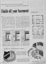 Better Homes & Gardens October 1951 Magazine Article: Finish off your basement