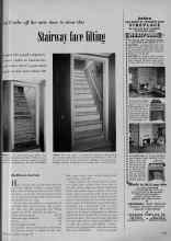 Better Homes & Gardens October 1951 Magazine Article: Stairway face lifting