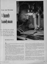 Better Homes & Gardens October 1951 Magazine Article: You can become A handy handyman