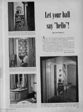Better Homes & Gardens October 1951 Magazine Article: Let your hall say 