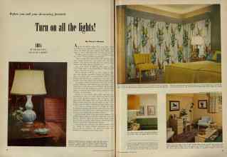 Better Homes & Gardens October 1951 Magazine Article: Turn on all the lights!