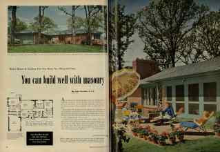 Better Homes & Gardens October 1951 Magazine Article: You can build well with masonry