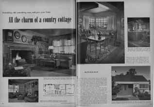 Better Homes & Gardens October 1951 Magazine Article: All the charm of a country cottage