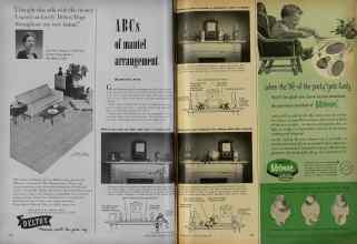 Better Homes & Gardens October 1951 Magazine Article: ABCs of mantel arrangement