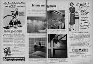 Better Homes & Gardens October 1951 Magazine Article: Give your house a light touch