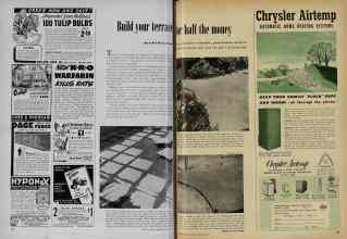 Better Homes & Gardens October 1951 Magazine Article: Build your terrace for half the money