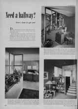 Better Homes & Gardens November 1951 Magazine Article: Need a hallway?