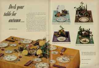 Better Homes & Gardens November 1951 Magazine Article: Deck your table for autumn...