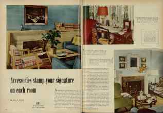 Better Homes & Gardens November 1951 Magazine Article: Accessories stamp your signature on each room