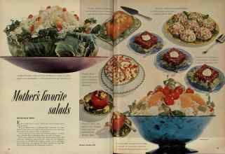 Better Homes & Gardens November 1951 Magazine Article: Mother's favorite salads