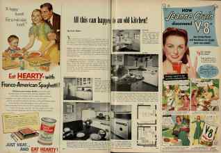 Better Homes & Gardens November 1951 Magazine Article: All this can happen to an old kitchen!