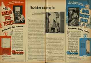 Better Homes & Gardens November 1951 Magazine Article: Make-believe make obeying fun