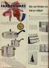 Better Homes & Gardens December 1951 Magazine Article: Make your Christmas cards from gay wallpaper