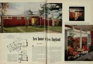 Better Homes & Gardens December 1951 Magazine Article: New house in New England