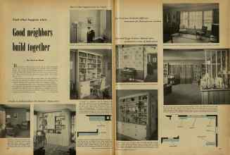 Better Homes & Gardens December 1951 Magazine Article: Look what happens when Good neighbors build together