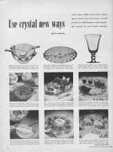 Better Homes & Gardens January 1952 Magazine Article: Use crystal new ways