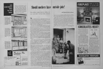Better Homes & Gardens January 1952 Magazine Article: Should mothers have outside jobs?