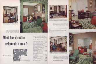 Better Homes & Gardens January 1952 Magazine Article: What does it cost to redecorate a room?