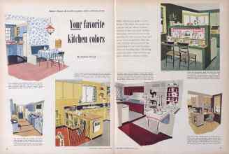 Better Homes & Gardens January 1952 Magazine Article: Your favorite kitchen colors
