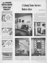 Better Homes & Gardens February 1952 Magazine Article: A Colonial home borrows Modern ideas