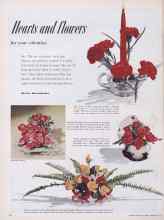 Better Homes & Gardens February 1952 Magazine Article: Hearts and flowers for your valentine