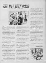 Better Homes & Gardens February 1952 Magazine Article: THE MAN NEXT DOOR
