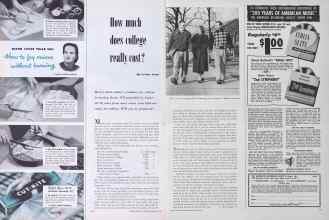Better Homes & Gardens February 1952 Magazine Article: How much does college really cost?
