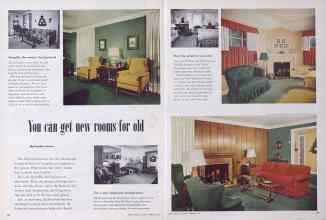 Better Homes & Gardens February 1952 Magazine Article: Yon can get new rooms for old