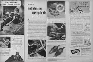 Better Homes & Gardens February 1952 Magazine Article: Good lubrication cuts repair bills
