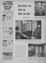 Better Homes & Gardens March 1952 Magazine Article: Decorating's easy when you follow the rules