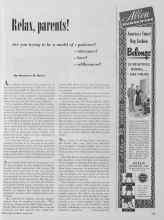 Better Homes & Gardens March 1952 Magazine Article: Relax, parents!