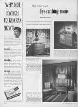 Better Homes & Gardens March 1952 Magazine Article: Eye-catching rooms