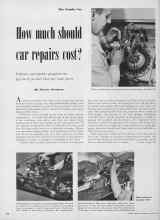 Better Homes & Gardens March 1952 Magazine Article: How much should car repairs cost?