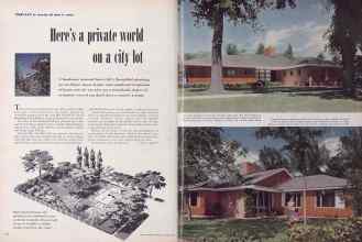 Better Homes & Gardens March 1952 Magazine Article: Here's a private world on a city lot