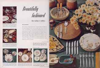 Better Homes & Gardens March 1952 Magazine Article: Beautifully fashioned for today's tables