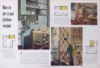 Better Homes & Gardens March 1952 Magazine Article: How to get a gay kitchen eatspot