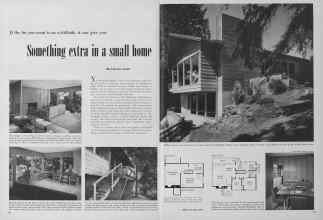 Better Homes & Gardens March 1952 Magazine Article: Something extra in a small home