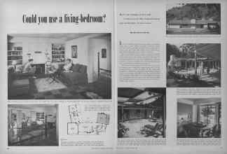 Better Homes & Gardens March 1952 Magazine Article: Could you use a living-bedroom?