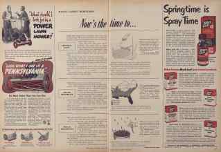 Better Homes & Gardens March 1952 Magazine Article: MARCH GARDEN REMINDERS: Now's the time to...