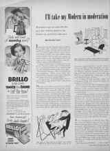Better Homes & Gardens April 1952 Magazine Article: I'll take my Modern in moderation
