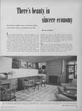 Better Homes & Gardens April 1952 Magazine Article: There's beauty in sincere economy