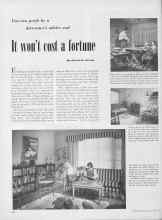 Better Homes & Gardens April 1952 Magazine Article: It won't cost a fortune
