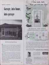 Better Homes & Gardens April 1952 Magazine Article: Garage, into home, into garage