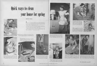 Better Homes & Gardens April 1952 Magazine Article: Quick ways to clean your house for spring