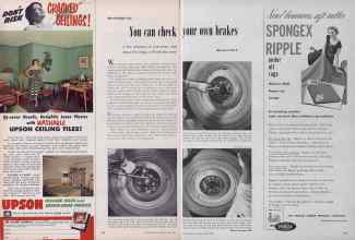 Better Homes & Gardens April 1952 Magazine Article: You can check your own brakes