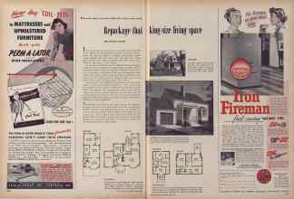 Better Homes & Gardens April 1952 Magazine Article: Repackage that king-size living space