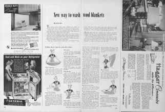Better Homes & Gardens April 1952 Magazine Article: New way to wash wool blankets